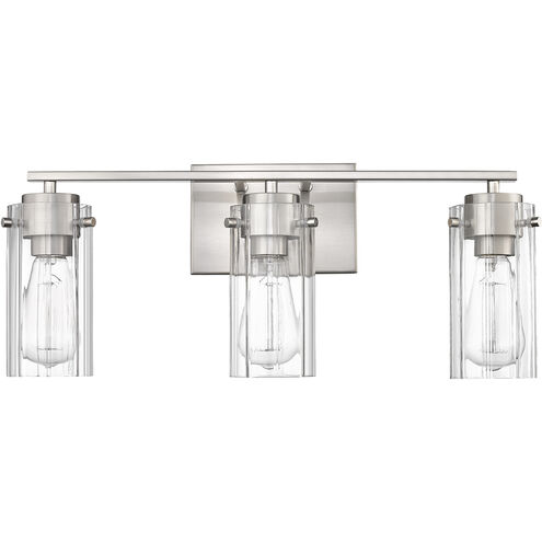 Serena 3 Light 21.5 inch Brushed Nickel Vanity Light Wall Light